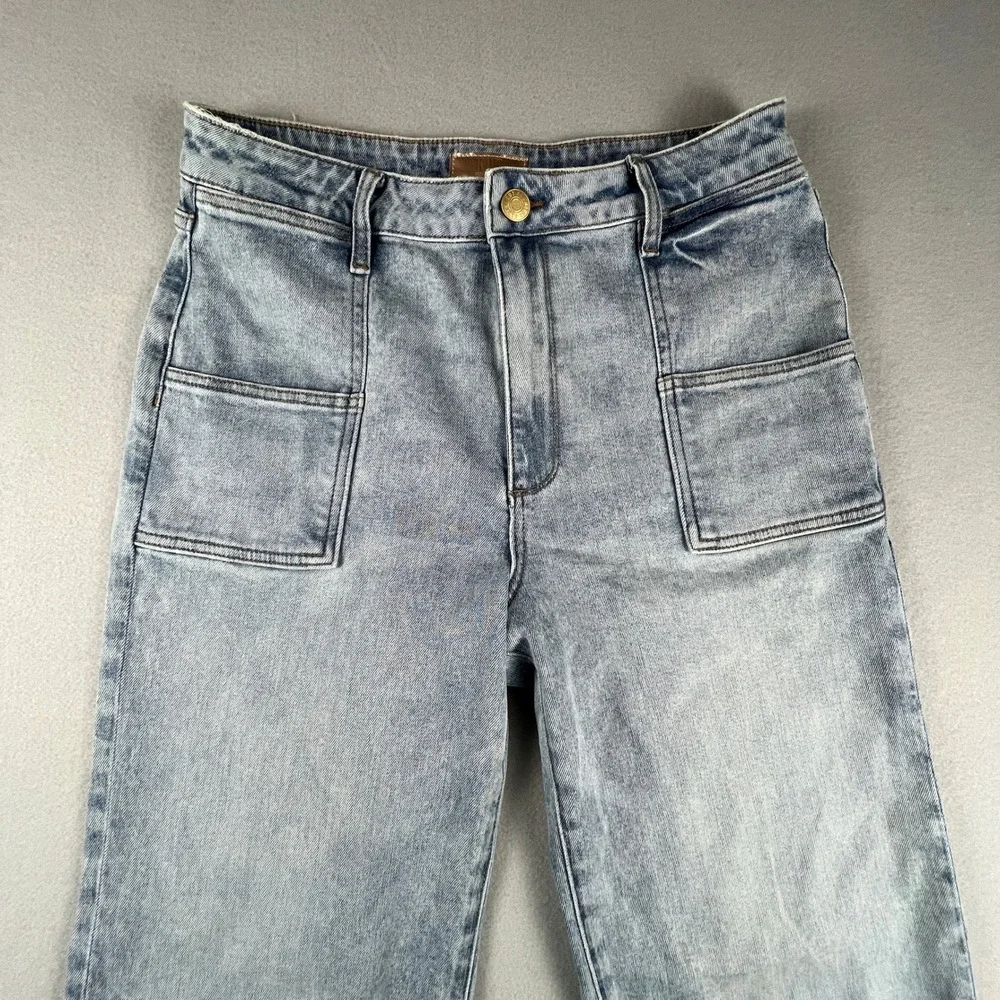 Kut from the Kloth Sienna Wide Leg Jeans Women 10 High Rise Patch Pocket‎ - Picture 9 of 15